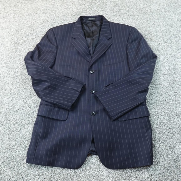 Donald J. Trump Other - Donald J Trump Blazer Mens 40S Blue Pinstripe Wool Button Sport Coat Suit Jacket